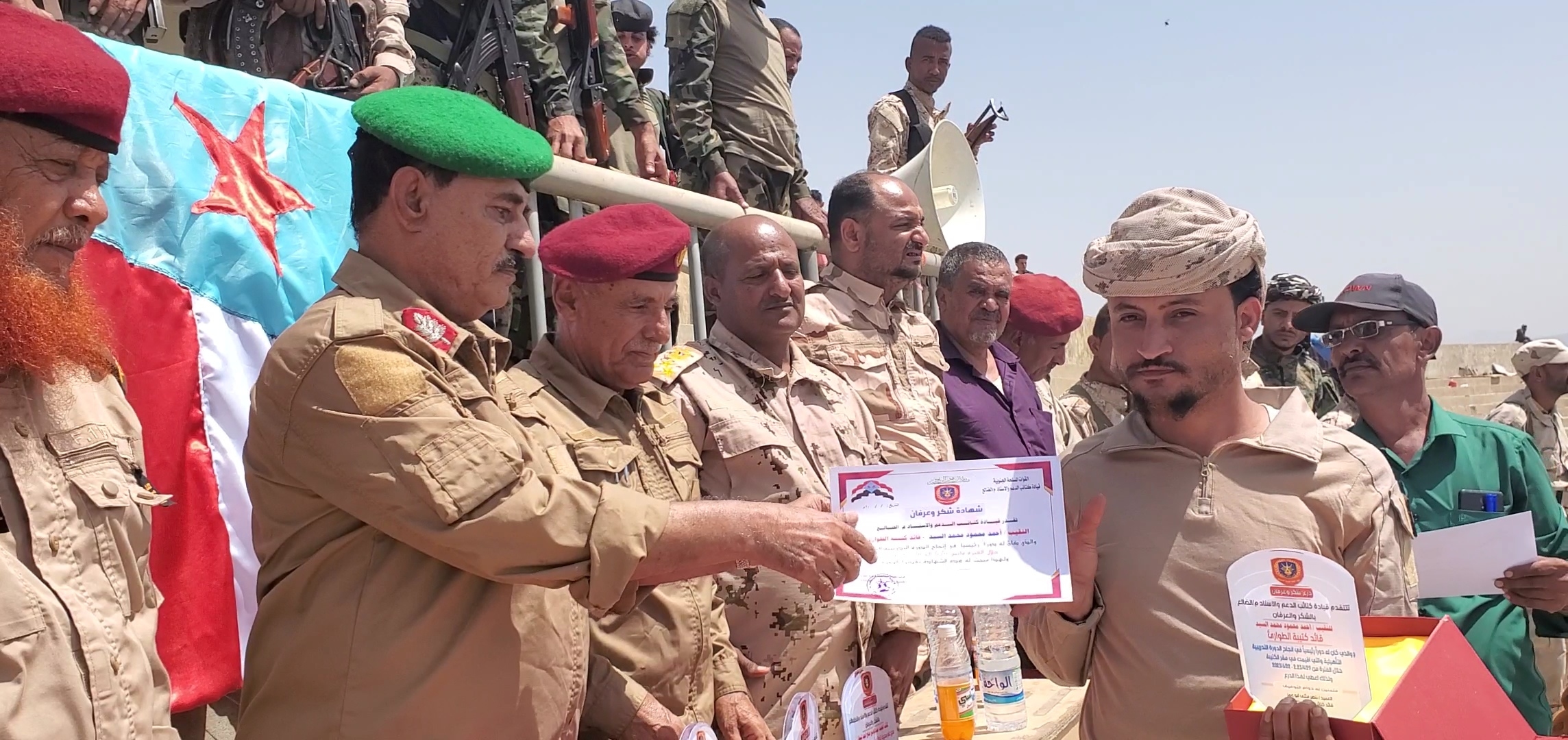 الضالع تشهد تخرج دفعة عسكرية جديدة من منتسبي قوة الدفاع والاسناد بالمحور -  لحج الغد