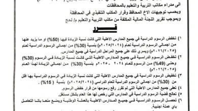 قرار اللجنه المكلفه من قبل المدير العام 1 1760036514745